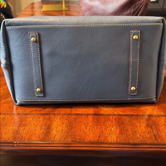 Dooney and Bourke Large Florentine Satchel Steel Blue - Picture 8 of 14